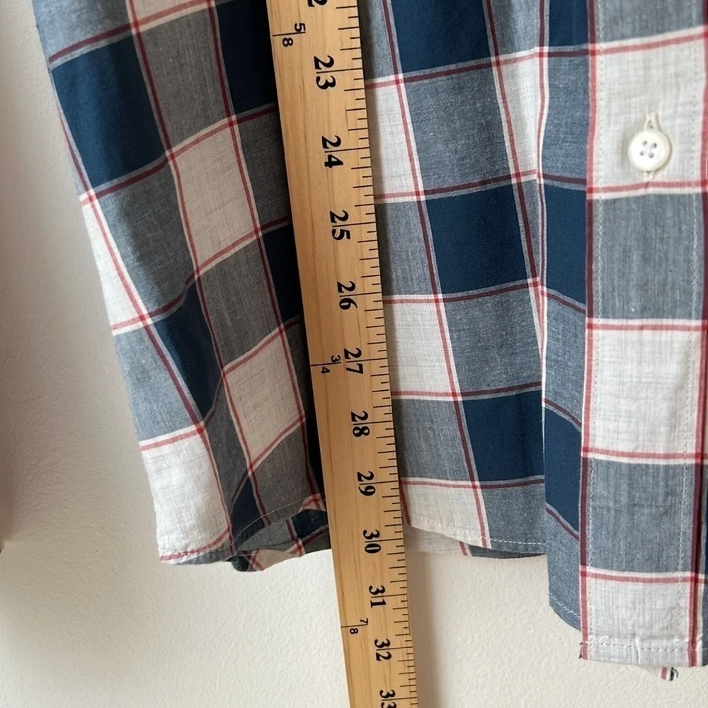 J. Crew Men’s Plaid Long Sleeve Button Up long Sleeve shirt Size Large Slim